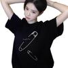 2025 Spring/Summer Loose Cotton Short Sleeve T-Shirt for Women – Trendy American Fashion