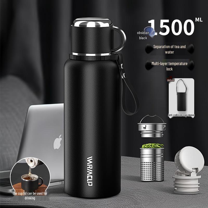 Men's Large Stainless Steel Insulated Mug, 2023 Edition - Portable Tea & Water Kettle Cup.