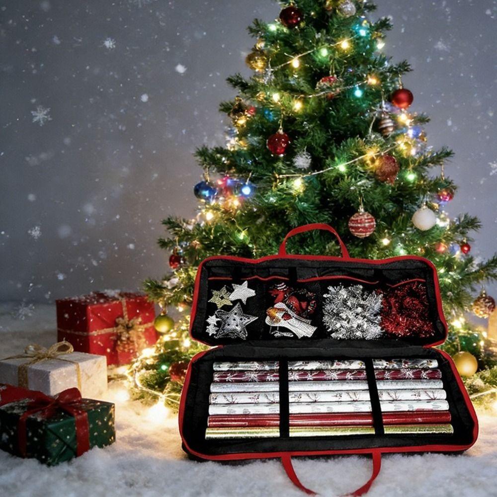 Non-woven Fabric Wrapping Paper Storage Bag Large Capacity Wrapping Paper Organizer Gift Packaging