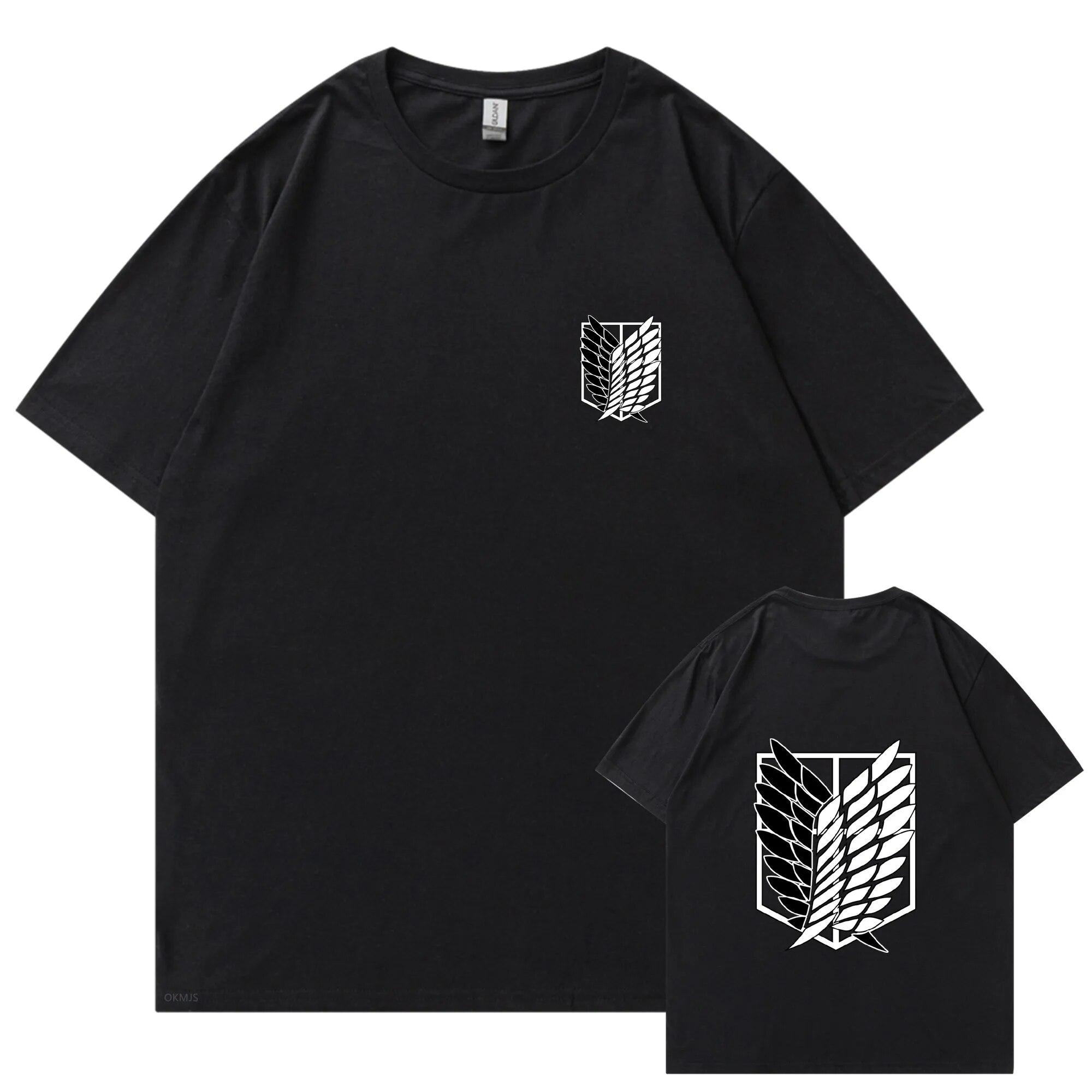 

Attack on Titan Unisex T Shirt Oversize Cotton T-shirt Kawaii Japanese Anime Cartoon Titans Attack Graphic Tees Unisex Hot Tops Tee