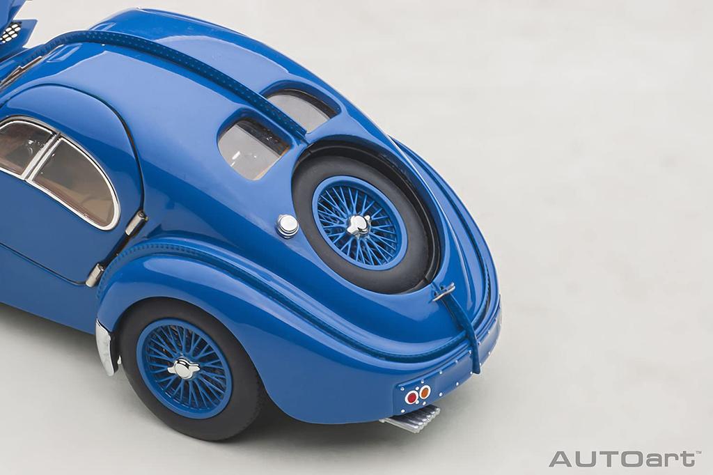 AUTOart Bugatti Type 57SC Atlantic 1938 Spoke Wheel Finished Product 50947 1/43 Blue/Wire