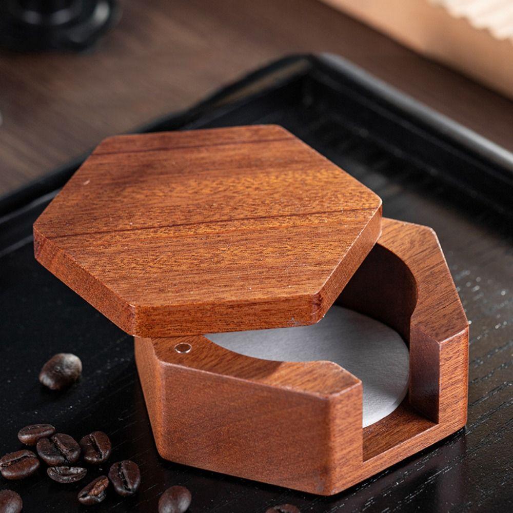 Solid Wood Coffee Filter Paper Storage Box Universal Coffee Filter Paper Holder Gift