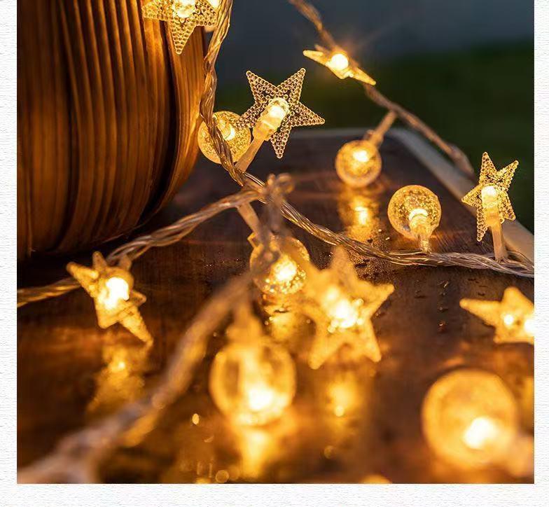 Outdoor Solar Bubble Ball Christmas Fairy String Lights for Patio and Garden