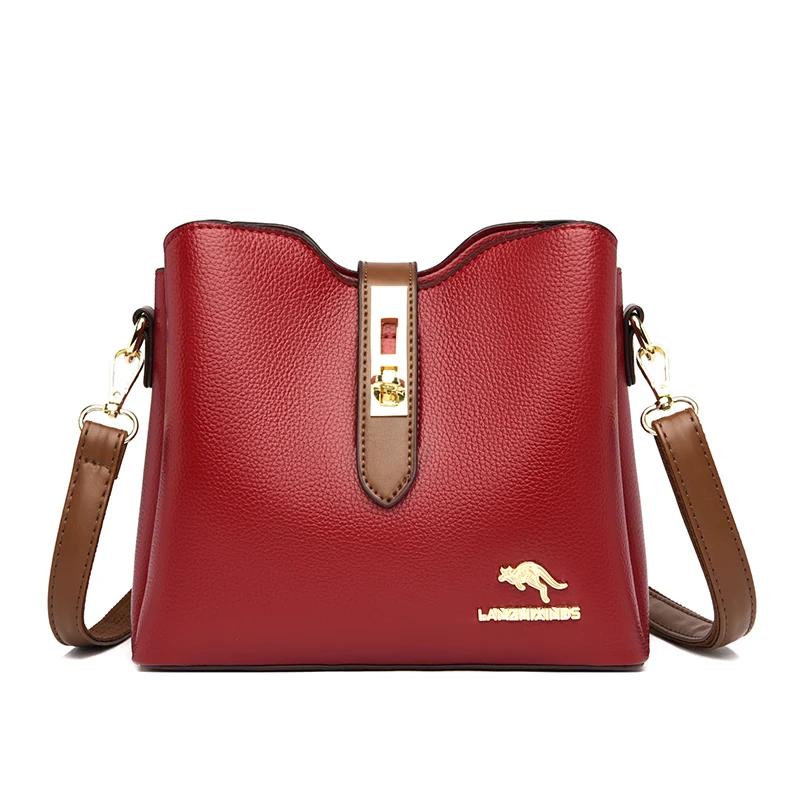 Genuine Soft Leather Brand Women's High Quality Small Shoulder Bags  Luxury Fashion Ladies Crossbody Bags
