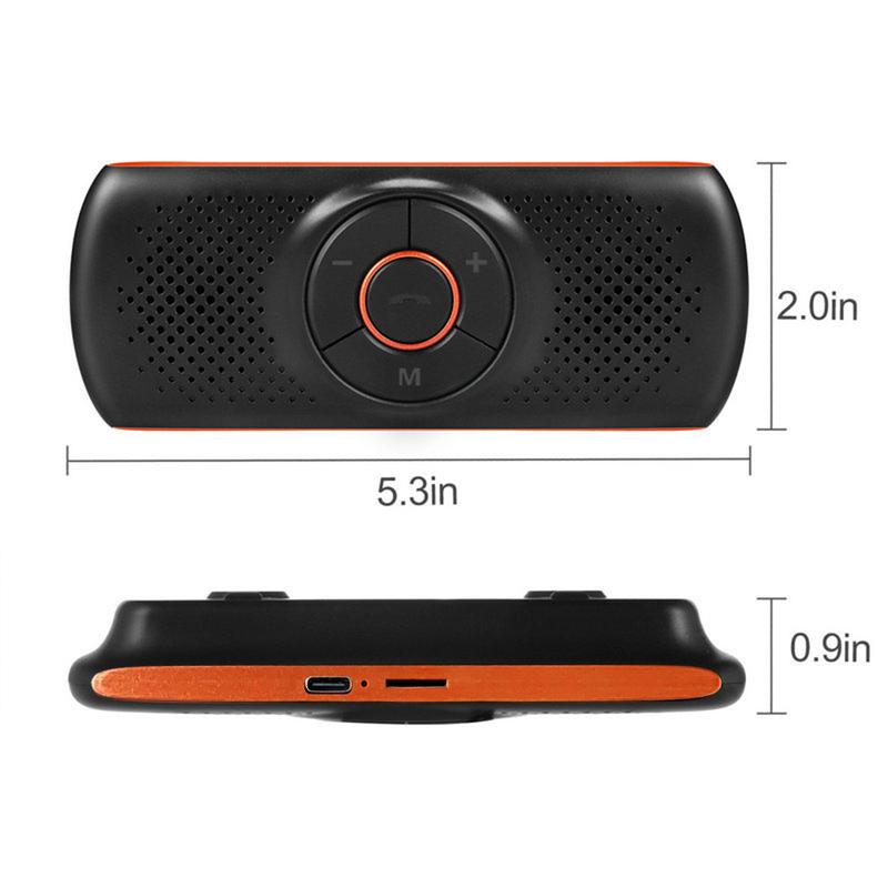 Car Kit Handsfree Speakerphone Multipoint Sun Visor Speaker for Phone Smartphones Car Charger Hands Free Bluetooth-compatible