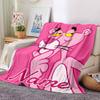 Custom Name Pink Panther Violin Flannel Blanket For Super Soft Cute Comfort Blanket For Travel Bedding Couch Sofa Blanket