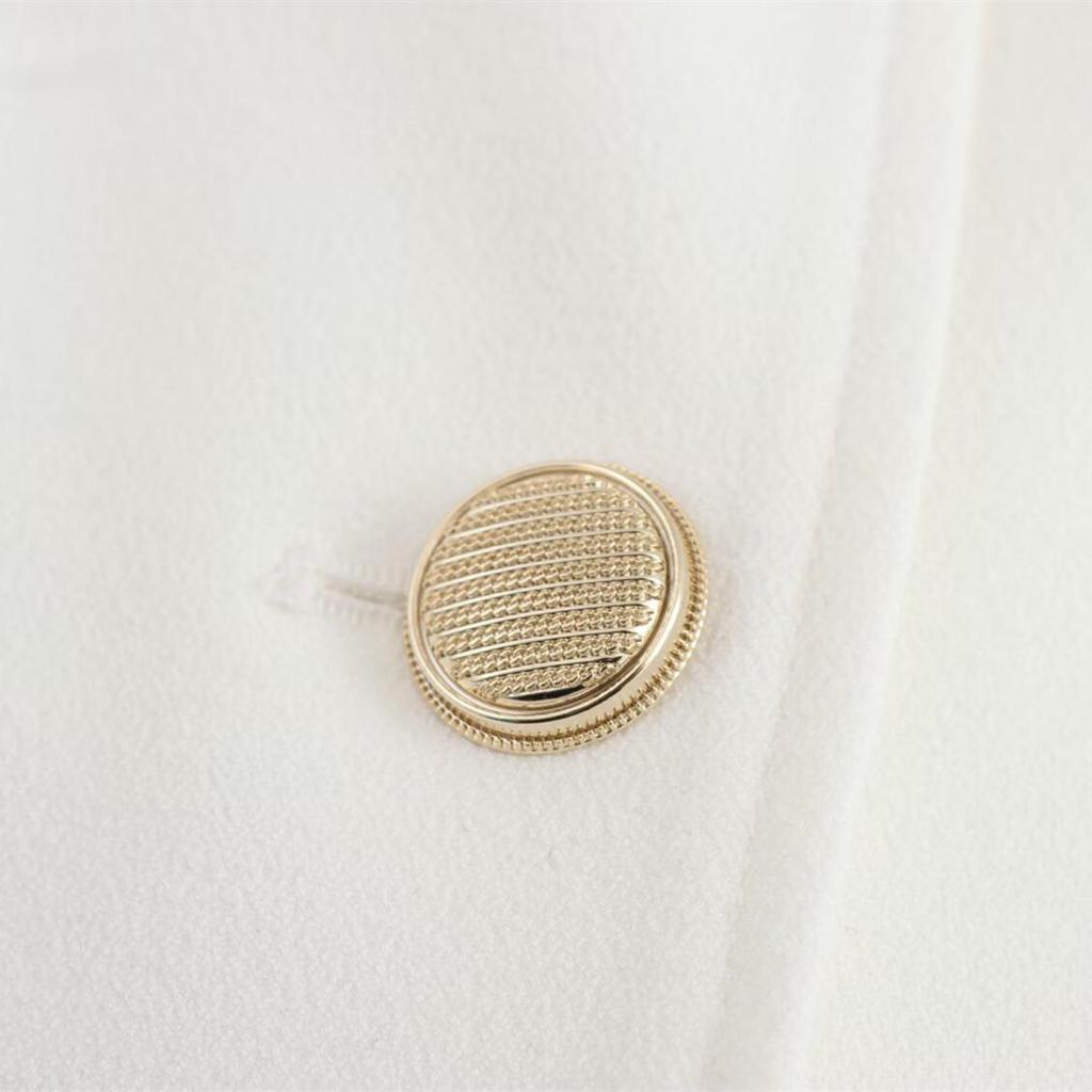 2025 Spring Women's Versatile Solid Color Single-Breasted Blazer with Turn-Down Collar