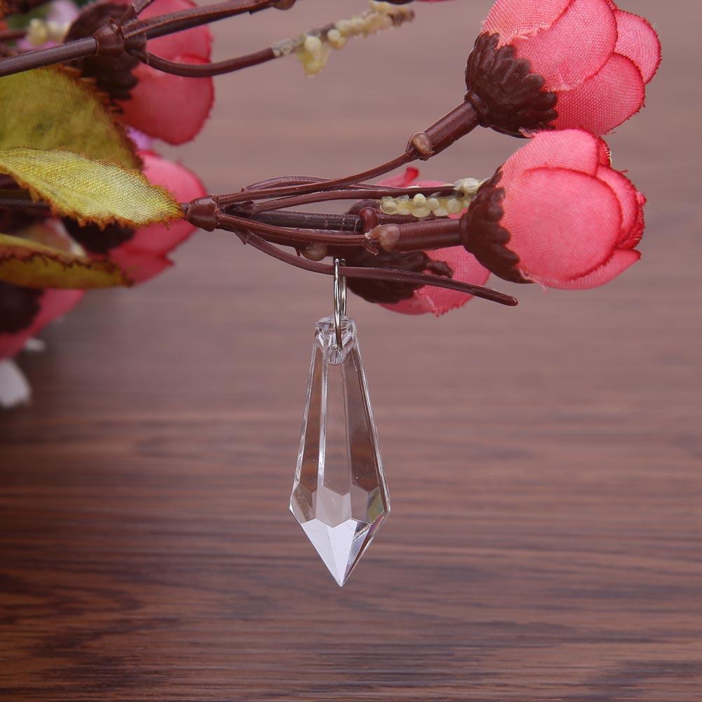 30pcs Acrylic Crystal Bead Pendant Hanging Transparent Curtain Beads Pendant Beautiful for Party Wedding Decoration