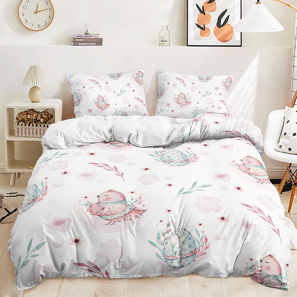 Three-Piece Cartoon Jungle Animal Quilt Cover Digital Printing Kit Two-Piece Set Four Seasons Pass