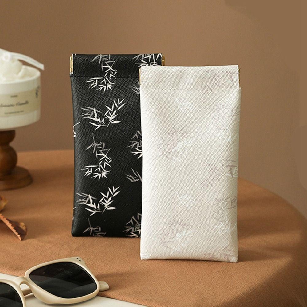 Chinese Style PU Leather Glasses Bag Sunglasses Pouch Sunglasses Eyeglass Bag Outdoor
