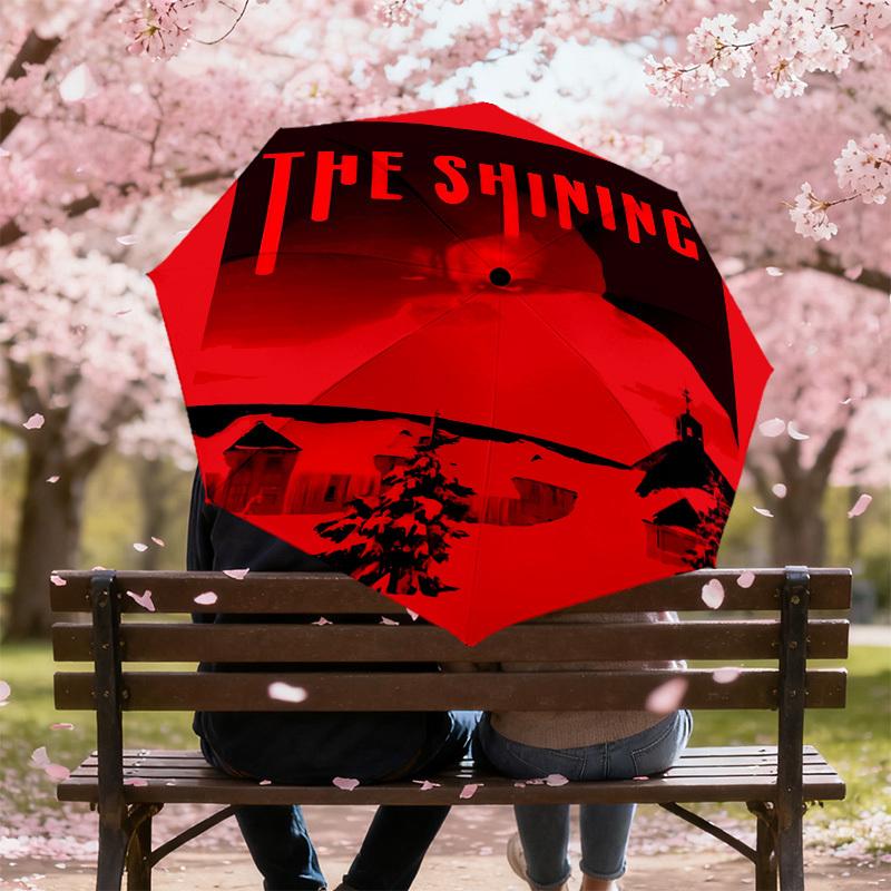 1pc THE SHINING Automatic Open/Close Umbrella Compact Folding Umbrella with 8-Rib Shaft lightweight esign, for Women/Men1233A