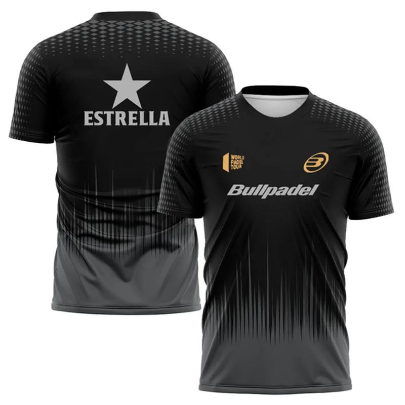 

2026 Men s Padel Tennis sportswear T-shirt, summer outdoor running and Fitness short-sleeved fashionable breathable top S