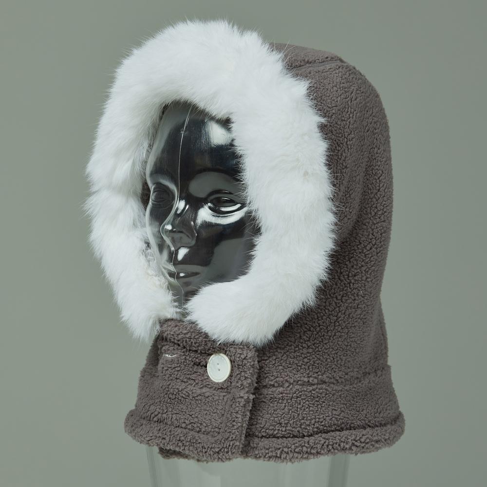 J.JANE Fur Fleece Balaclava (Grey)