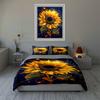Radiant sunflower design. Bedding Duvet cover sets Duvet covers Pillowcases gifts (1 * Duvet Cover 2 * Pillowcases, without duvet insert)