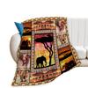 Elephant Print Flannel Blanket Sofa Bedroom Decorative Blanket Office Lunch Break Blanket