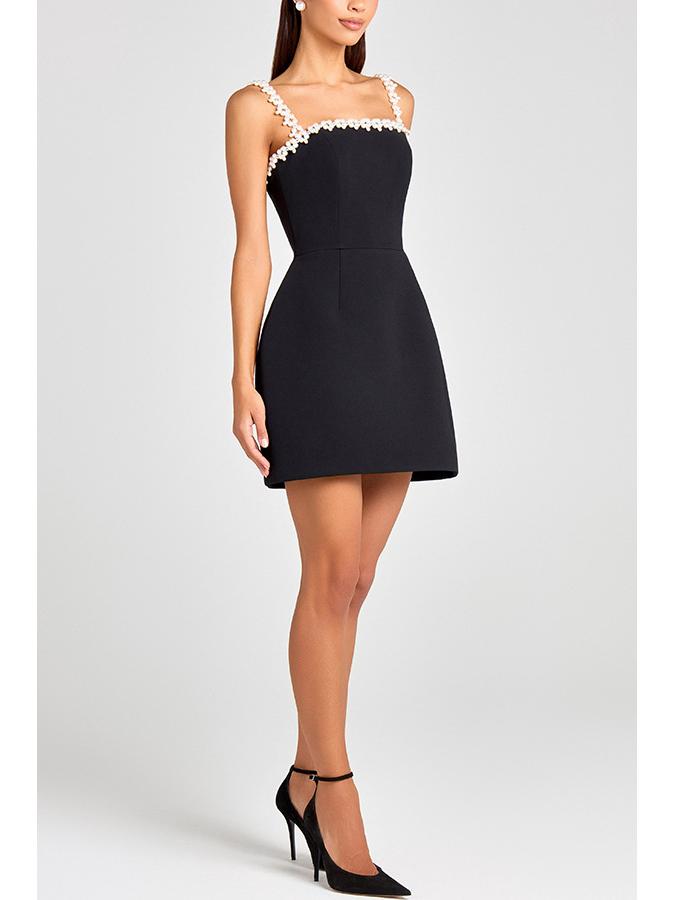 2025 Sommer Sexy Perlen-Träger-Minikleid für Damen - Einfarbig, Europäischer & Amerikanischer Stil