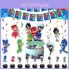 Artigos para Festa de Aniversário Tema PJ Masks Com Decoração Alegre e Louças Festivas