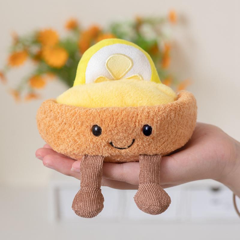 

Милые плюшевые игрушки в виде яичных тартов, мультяшные десерты, мягкие куклы, милые украшения для комнаты, подарки на день рождения для маленьких девочек, рождественские подарки 12cm оранжевый