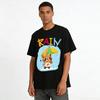 Cute Bear With Umbrella Print Kids Shirt,Adorable Rainy Day Themed Toddler Top Pure cotton T-shirt