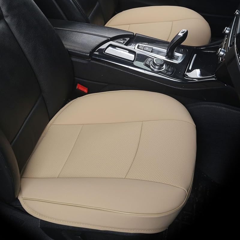 Luxury PU Leather Car Seat Cover Protector Front Car Seat Cover Seat Bottom Cover Single Seat Cover-Compatible With 90% Vehicles (Width 20.8× Deep21