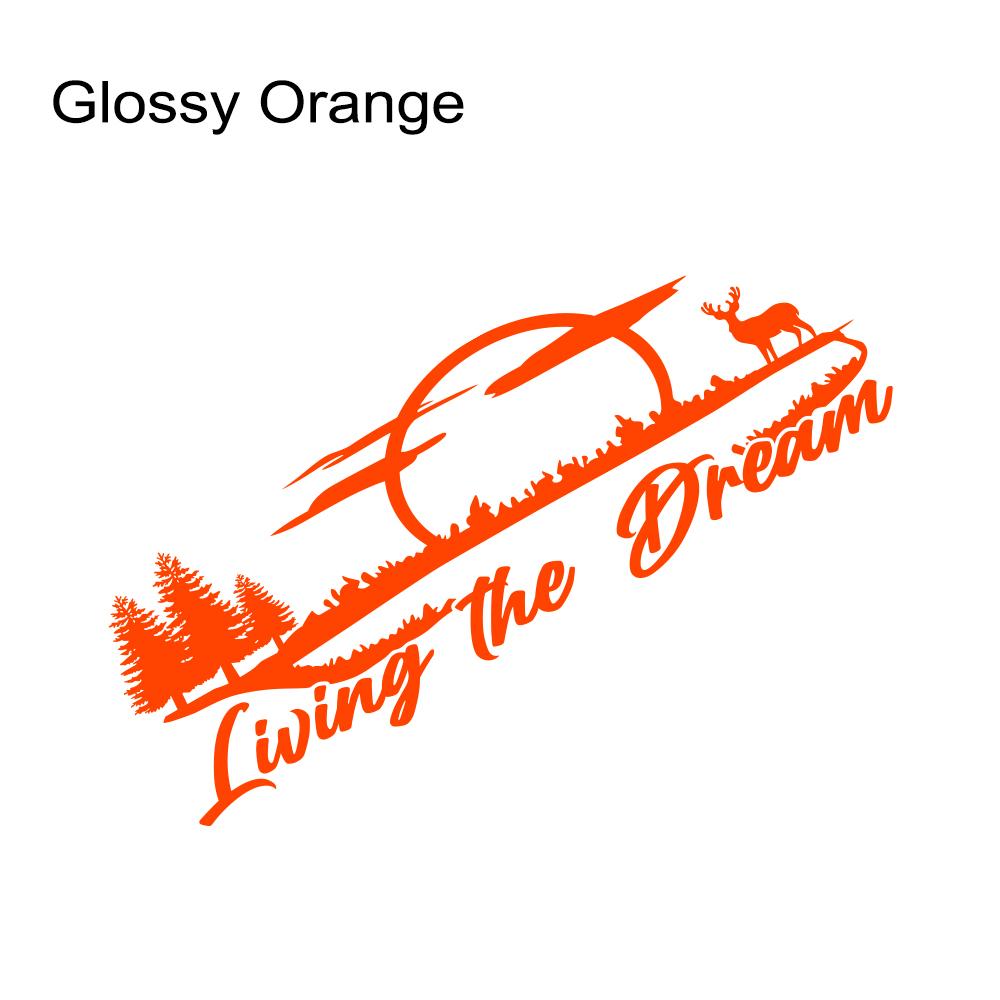 Adesivo per porta posteriore auto per Fiat Scudo Accessori Tuning Camper Van Living The Dream Grafica Vinile