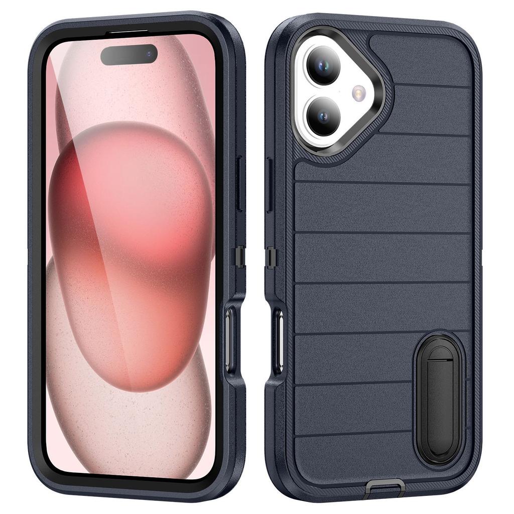Source Phone Case Hidden PC Stand Protective Case Three In One Flat Stripe for Apple Phone Case