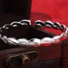 Exquisite Korean Love Twist Open Bracelet, Silver-Plated Copper Design