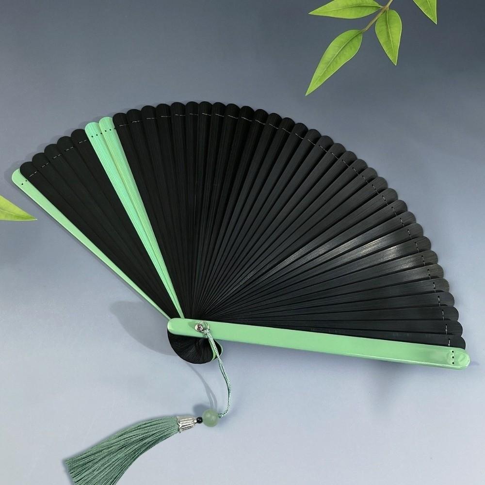 with Tassel Chinese Fan Ancient Style Dance Fan Lightweight Bamboo Folding Fan Photography Props