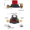 High-Current Brass Battery Terminal with Integrated Disconnect Switch and Detachable Knob for Car Modification