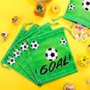 12pcs Soccer Drawstring Bags Soccer Theme Gift Bags Football Party Favor Backpack Sports Football Treat Bags Gift for Team Soccer Theme Birthday