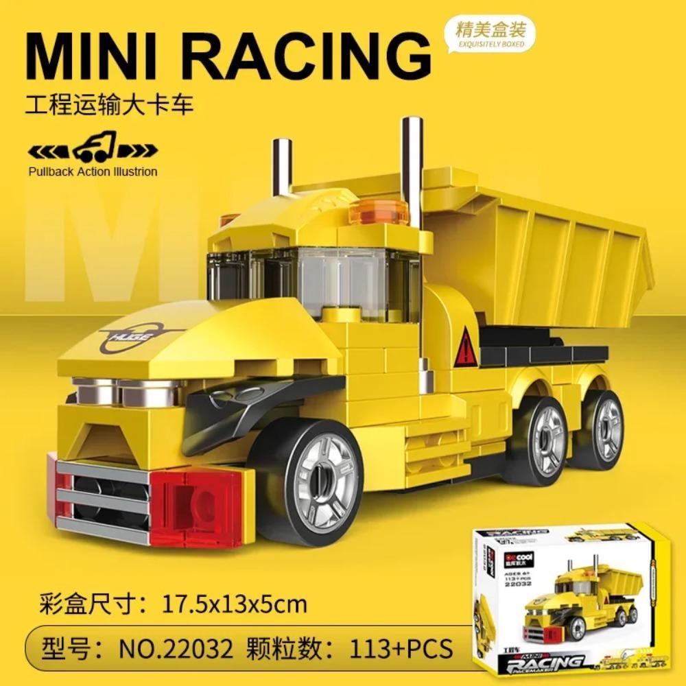 DIY Racing Car Bus Engineering Vehicle Ambulance Pull Back Model Building Blocks Brick Toys Children Boys Compatible With Lego