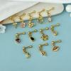 Zircon Stainless Steel Cartilage Stud Earrings - European & American Style