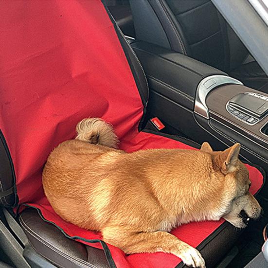 Dog Car Seat Cover Waterproof Scratch-Proof Car Seat Protector Travel Pet Mat Cushion with Adjustable Headrest Straps Universal Fit for Cars SUVs