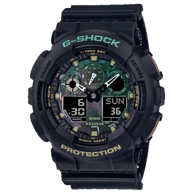

Casio G-SHOCK Men s Resin 200M Water Resistant Digital Shock Resistant Quartz Watch GA-100RC-1A чёрный