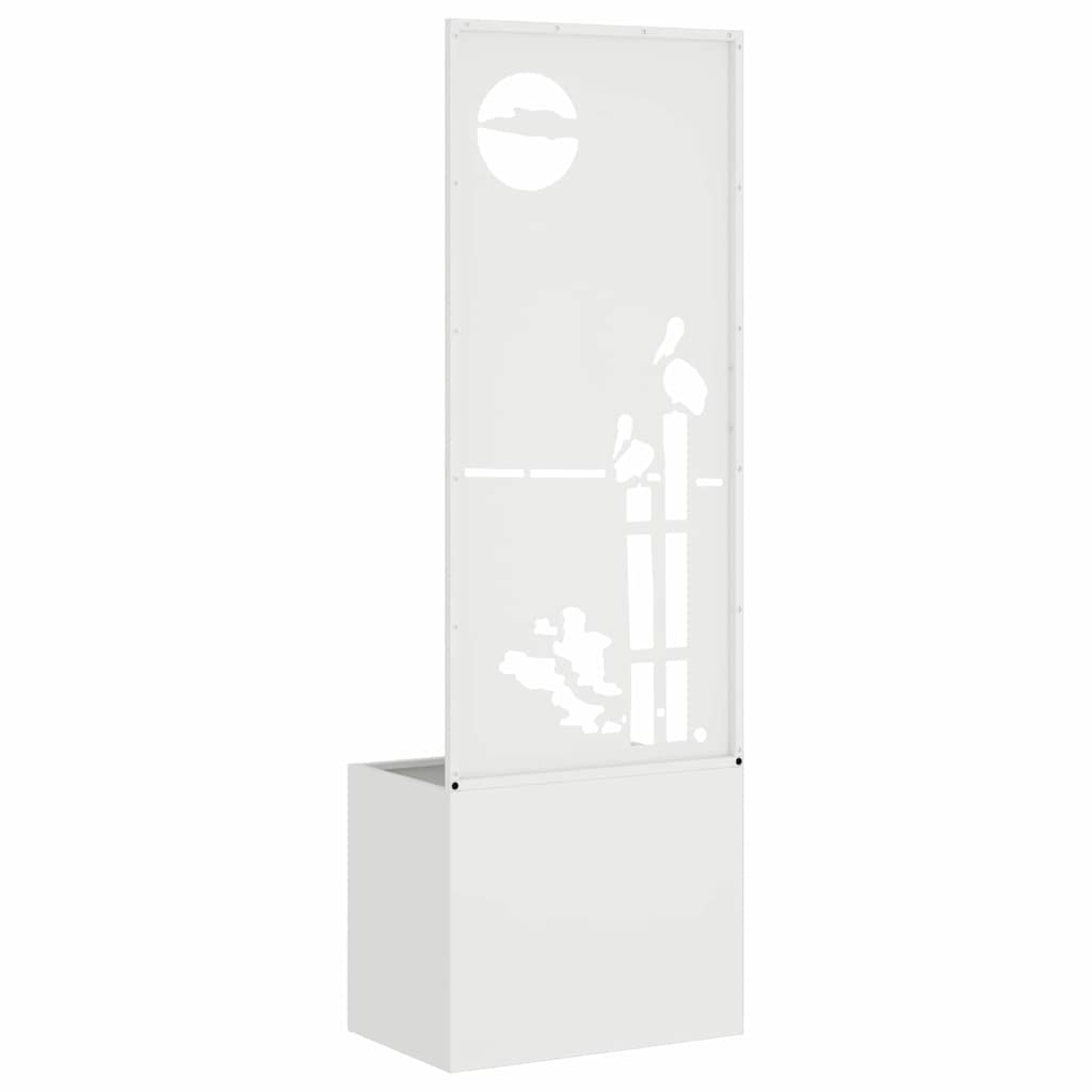 Garden Privacy Screen White 50 X 32 X 150 Cm