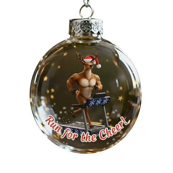 Festliche Tierornamente Weihnachtsbaumschmuck Klare Plastik-Weihnachtskugeln für Heim-Spaß-Partydeko