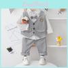 Frühling Baby 2024 Herbst Junge Hahnentritt Anzug Weste Langarmhemd Und Hose