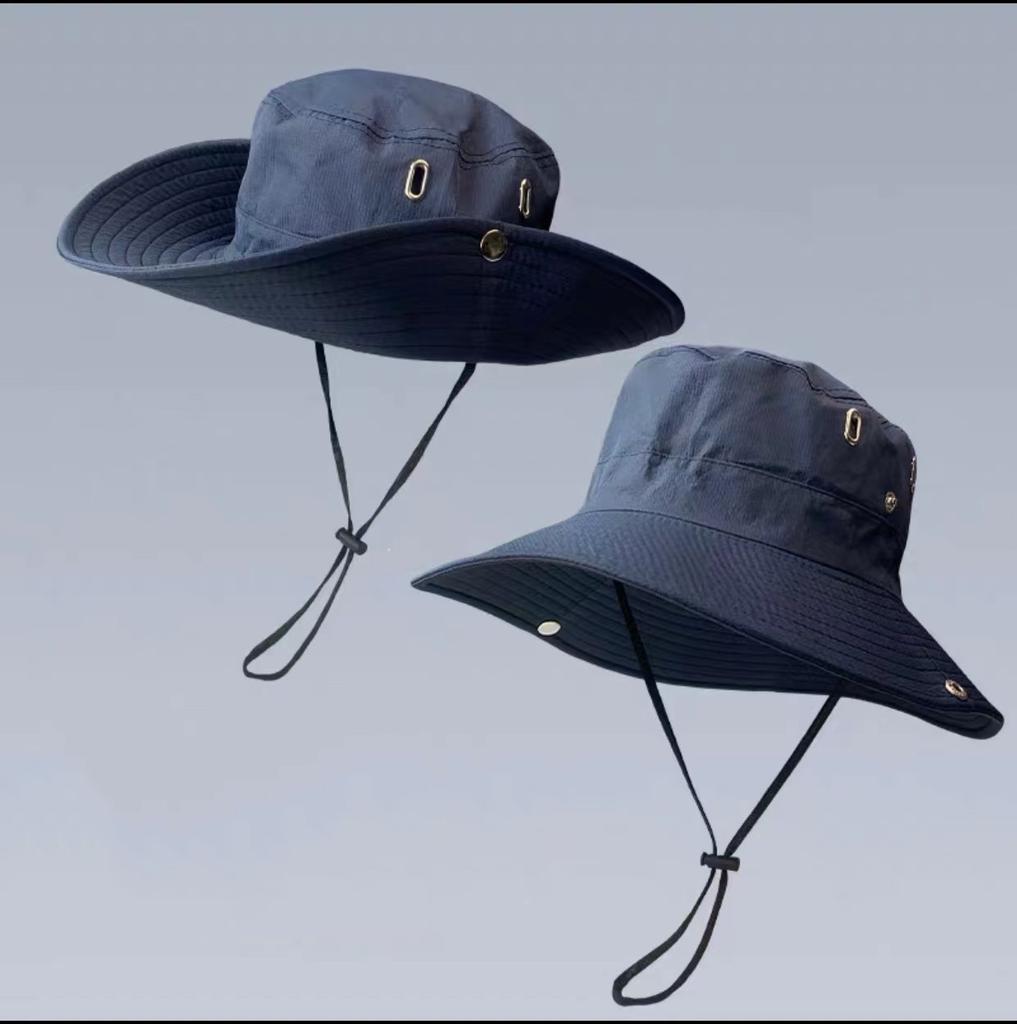 Womens Outdoor Sun Hat Summer UV Protection Bucket Safari Wide Brim Fisherman Cap Cowboy Men Fishing Hiking Beach Hats