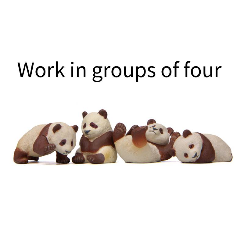 

Пластиковая Кукла Панда Сделай Сам Микро Ландшафтный Дизайн Садоводство Маленькая Свежесть и Миловидность кофейный