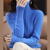 Autumn and winter new knitted sweater women's turtleneck draw loose and thin pullover sweater women's knitted bottoming shirt thickened