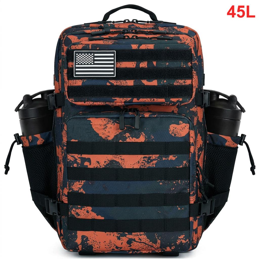 45L Tactical Backpack Men Outdoor Waterproof Sports Travel Gym Hiking Bug Out Bag Military Camping Hunting Survival Rucksack