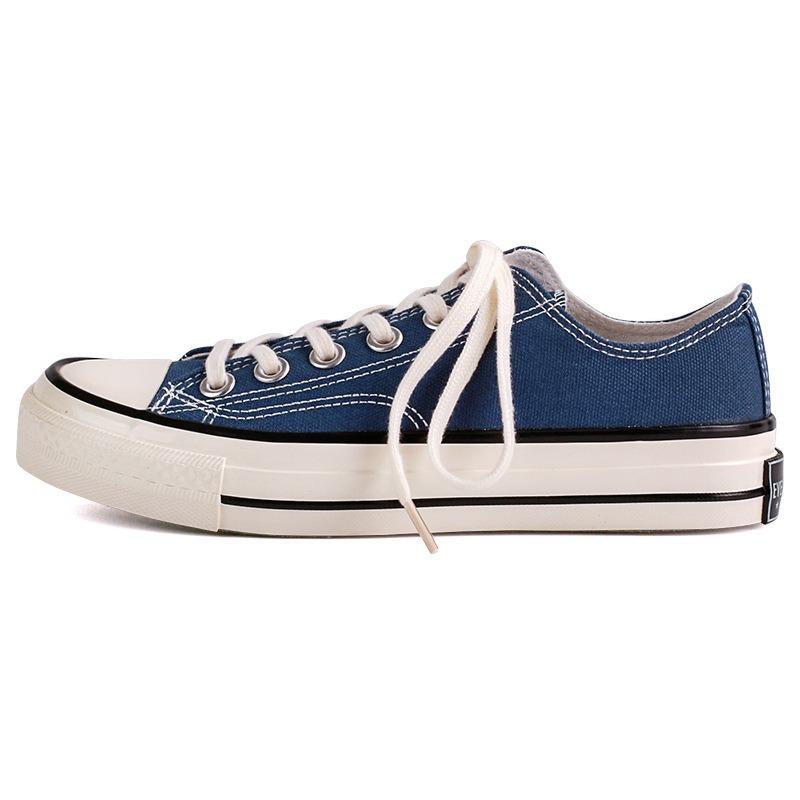 Canvas shoes student women's shoes navy blue casual shoes 18