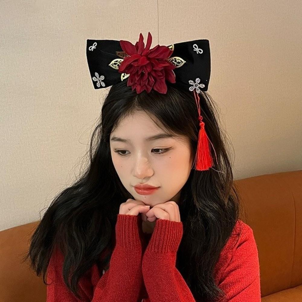 Pearl Hanfu Hair Hoop Cloth Chinese Style Headband Traditional Ancient Style Headwear  Festival