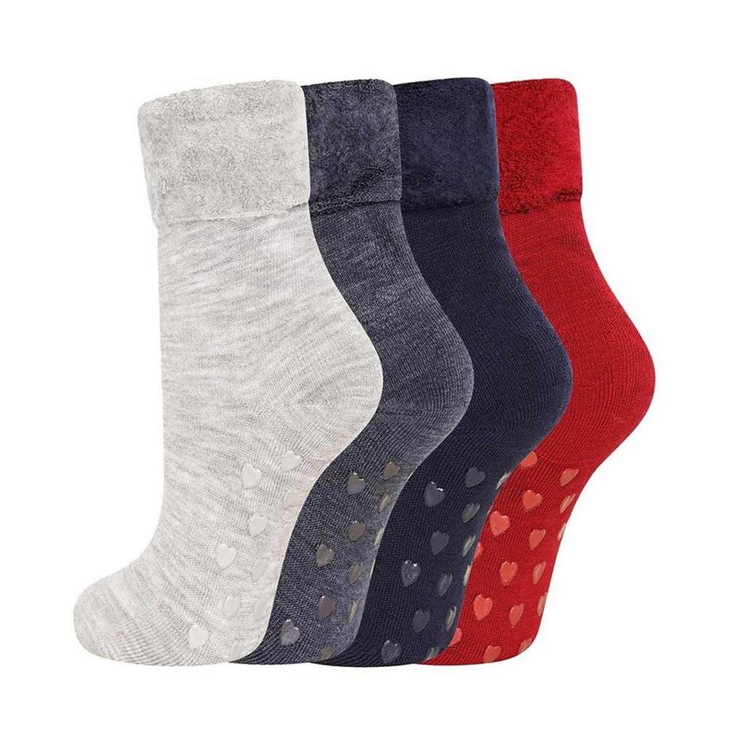 Soxy Damen/Damen Tiere Fleecegefütterte Socken (Packung mit 4)