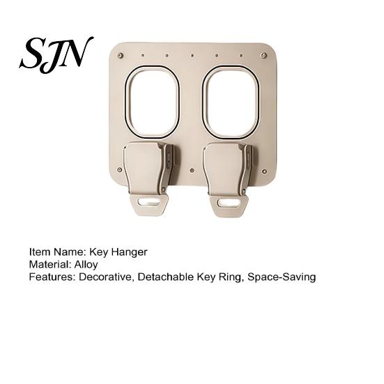 Einzigartiges Geschenk für Vielflieger Wandmontierter Schlüsselhalter im Design einer Flugzeugsicherheitsgurtschnalle Eingangsbereich, Abnehmbarer Ring Eingangsbereich Halter Rack