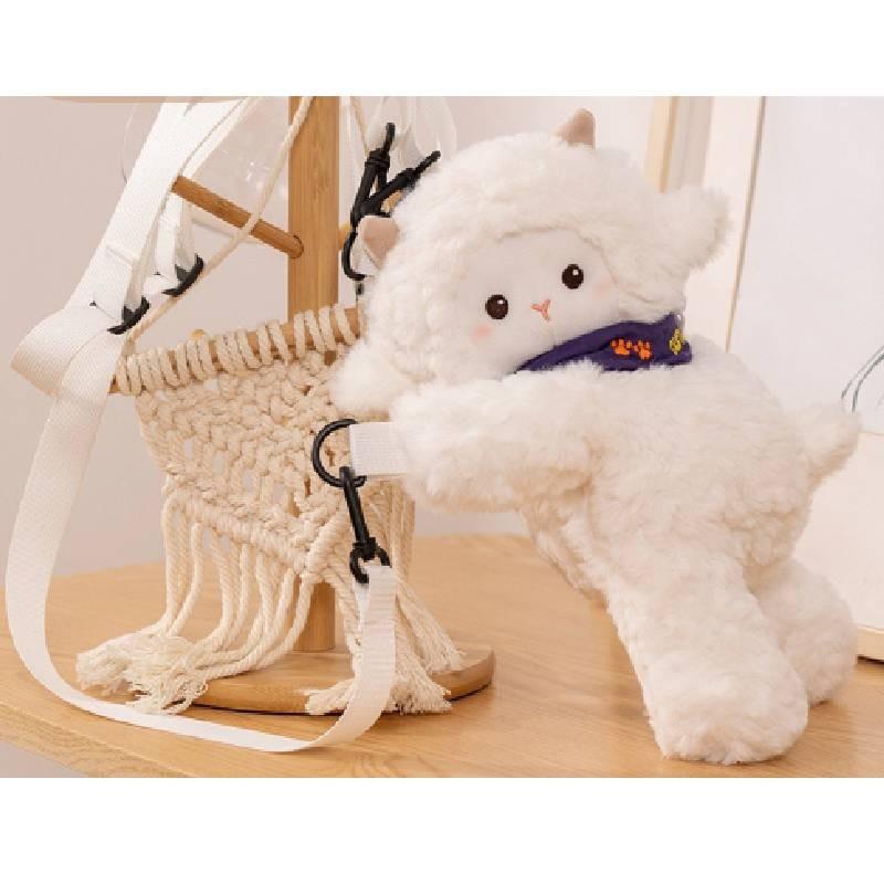 Backpack Plush Lightweight Fun Cartoon Doll Messenger Bag Bear Dog Gift Sheep