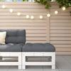 VidaXL Garden Footrest with White Cushion Solid Pine Wood, Stool, Ottoman Footrest, Garden Stool, Pouf, 825668