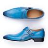 Fashion Fashion Blue Black Men Loafer Shoes Elegant Dress Formal Suit Breathable Leather Shoe No Slip Handmade Monk Nice Adult Footwear
