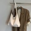 Large Capacity Solid Color Handbag Elegant French Underarm Bag Classic Soft PU Tote Bag  Daily