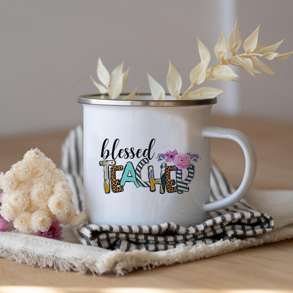 Ich bin ein Lehrer Was ist deine Superkraft Lehrer Kaffee Tee Tasse Lehrer Wertschätzung Geschenk Liebe Lehren Inspirieren Lehrer Emaille Tasse